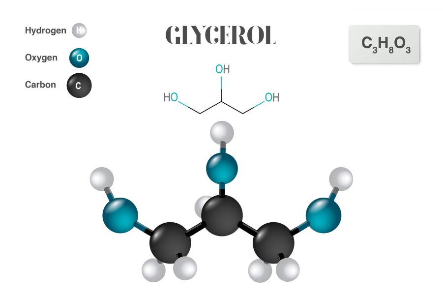 Illustration of glycerol molecule