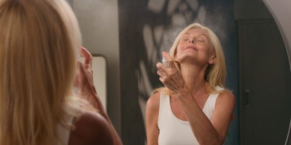 woman new year skincare routine