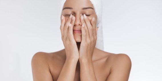 woman tired skin